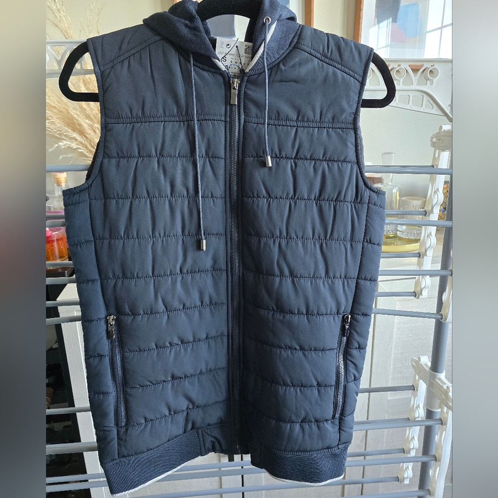 Zara Mens Hooded Vest Jacket - NEW w/ Tag